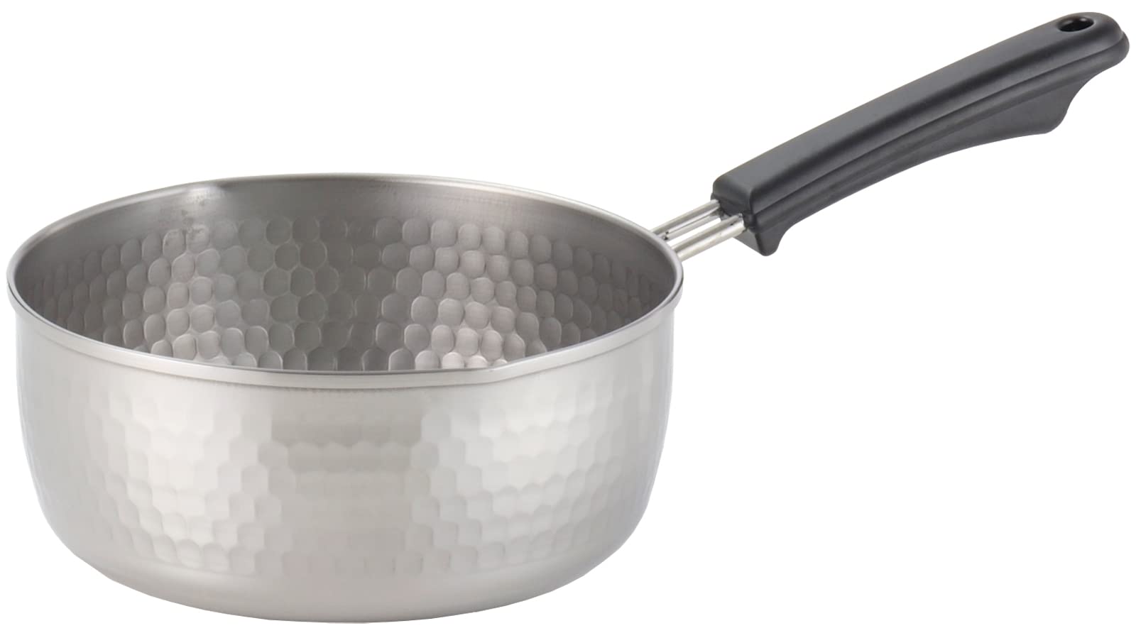 

Yoshikawa Yukihira, изготовленный в совместимых с IH газовых нержавеющих двухсторонних носиках кастрюля SJ3413, одноручная кастрюля, 20 см, 2,5 л, Япония, огонь, Ajiichi, сталь, серебряный