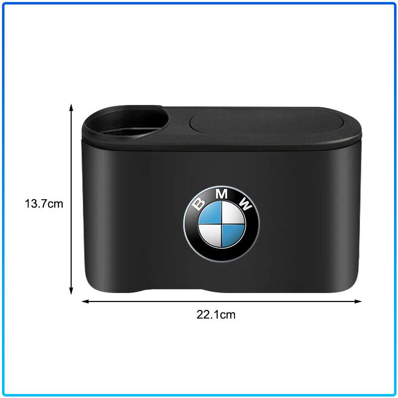 Trash Can Auto Emblem Garbage Box Bin Storage Car Accessories For BMW M Performance 1 3 5 7 Series M3 M4 M5 M6 X1 X3 X5 X6 X7 E30 E34 E36 E39 E4