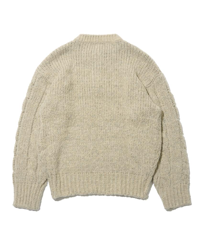OTHERFITS Alpaca Henley Neck Knit (Beige)