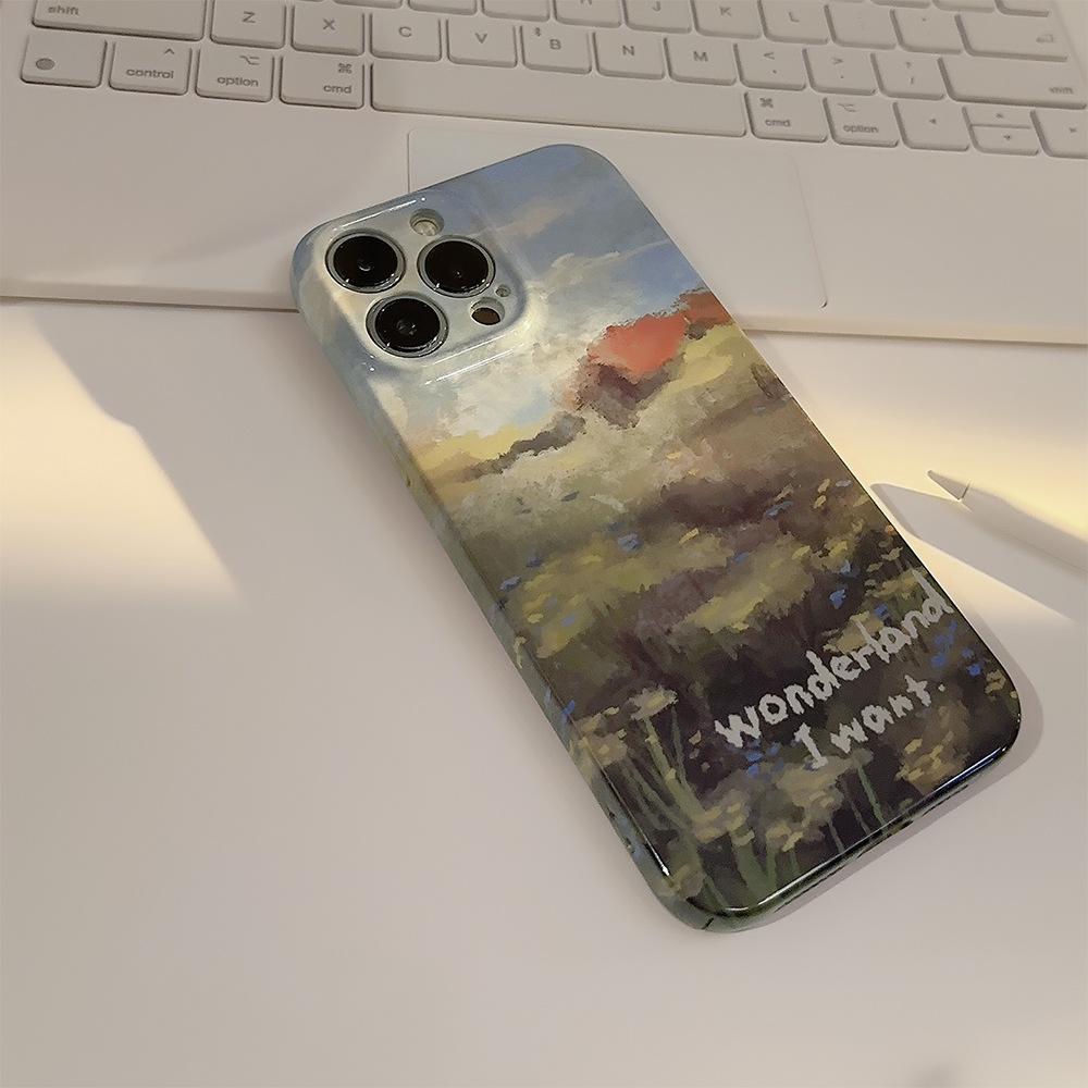 Art Oil Painting Style Case for iPhone 13 iPhone 15 iPhone 16 Pro Max