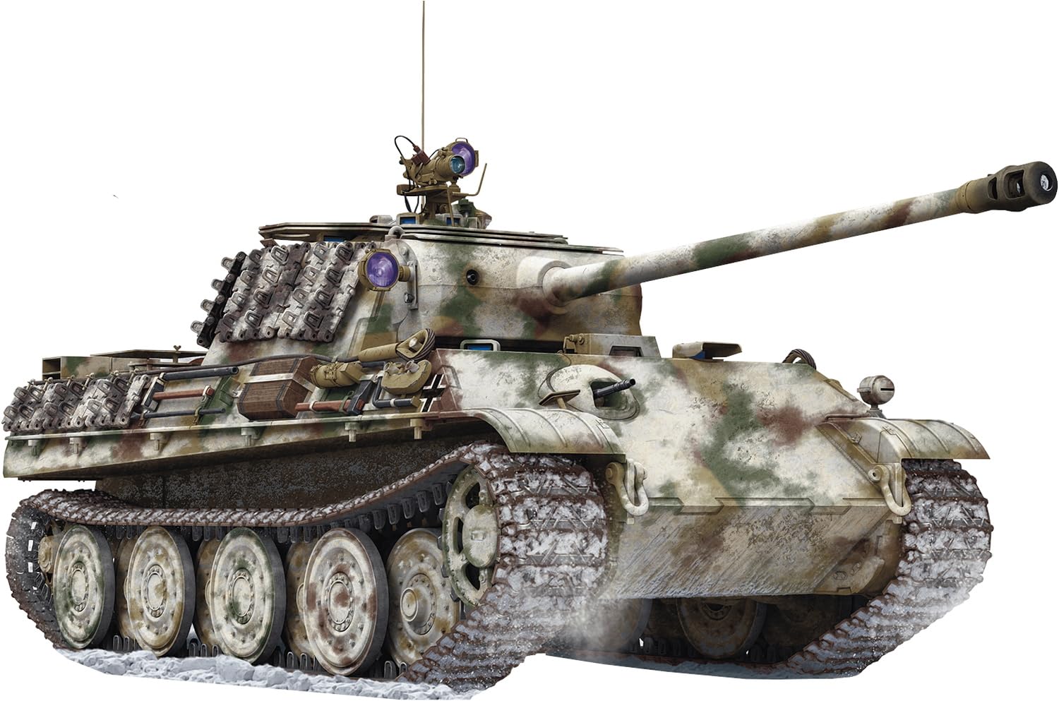 

Ryfield Model German Panther G Type Infrared Night Vision Wheel Equipped Plastic Model RFM5112 1/35 Device/Additional Anti-Aircraft Armor/Steel