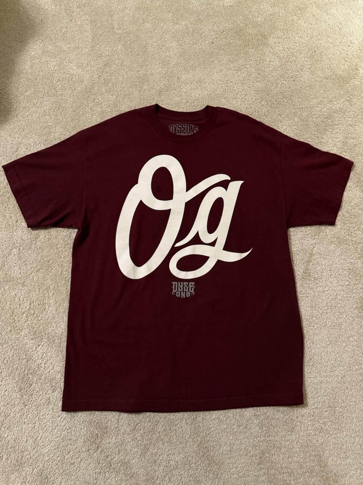 Dyse One OG Graphic T-Shirt XL Maroon Chicano Lowrider Art M