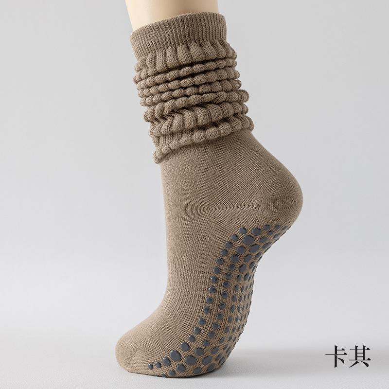 5-1 Perechi de Șosete Profesionale Anti-Alunecare pentru Yoga cu Ciorapi Extinși și Îngroșați Absorbți de Transpirație pentru Fitness, Pilates și Activități în Aer Liber