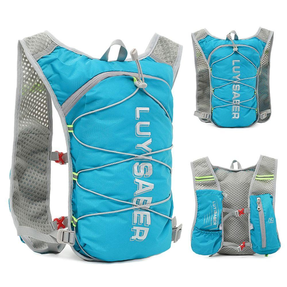 Mochila de Hidratação Nylon Marathon Mochila Refletiva para Caminhada Mochila de Corrida Unissex