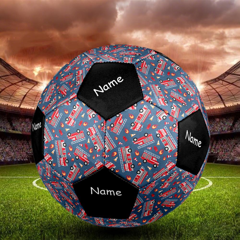 Custom Name fire truck Theme Size 5 Soccer Ball, Suitable for Both Indoor and Outdoor Matches, a Gift Suitable for Everyone.