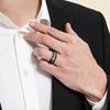 Fashion 8mm Men Tungsten Wedding Rings for Men Luxury Rose Gold Color Stainless Steel Rings Wedding Party Jewelry Drop Shipping