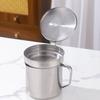 Stainless Steel Oil Bottle Lard Strainer Storage Container Cooking Oil Strainer Durable Multipurpose Filter Tank Kitchen