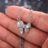 2026 Luxury Diamond Bow Pendant Necklace: Elegant, Fashionable, Versatile Light French Design Clavicle Chain