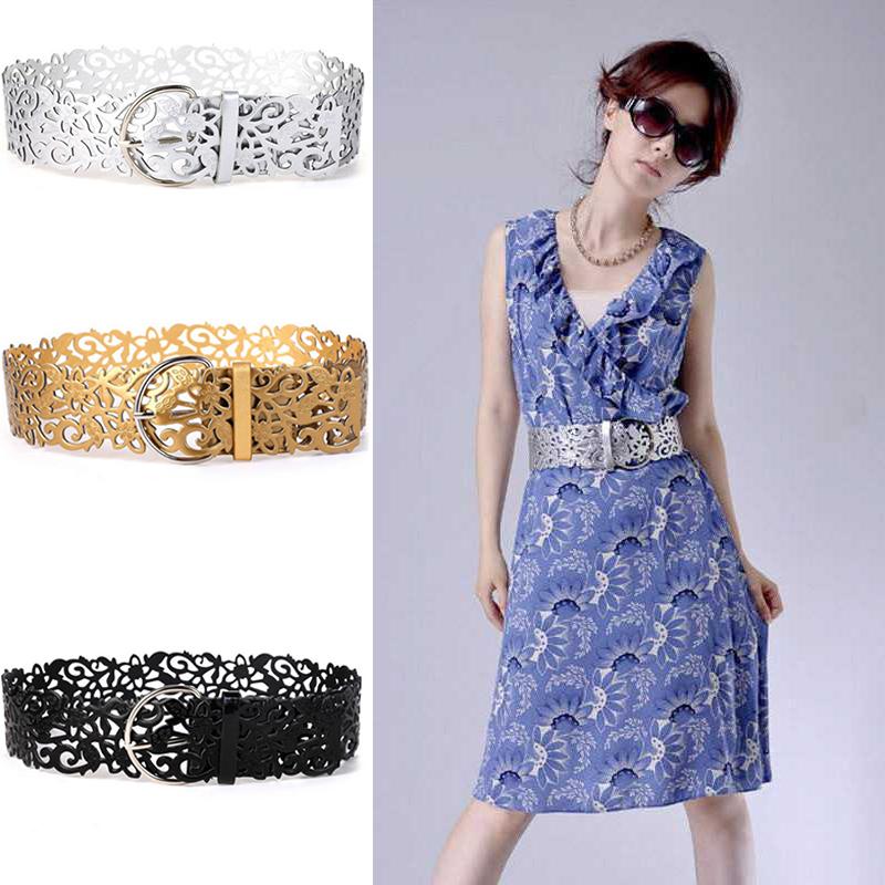 Hollow Belts Womens  Waist Belt Girls  Waist Belt Wide Buckle Waist Belt Leather Dress Waistband Girls Ladies  Waist Belt