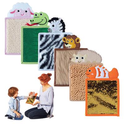 6-teiliges sensorisches Spielzeug, leuchtende Farben, Texturen, sensorische Fliesen in Tierform, pädagogisches Spielzeug zum Stressabbau für Kinder