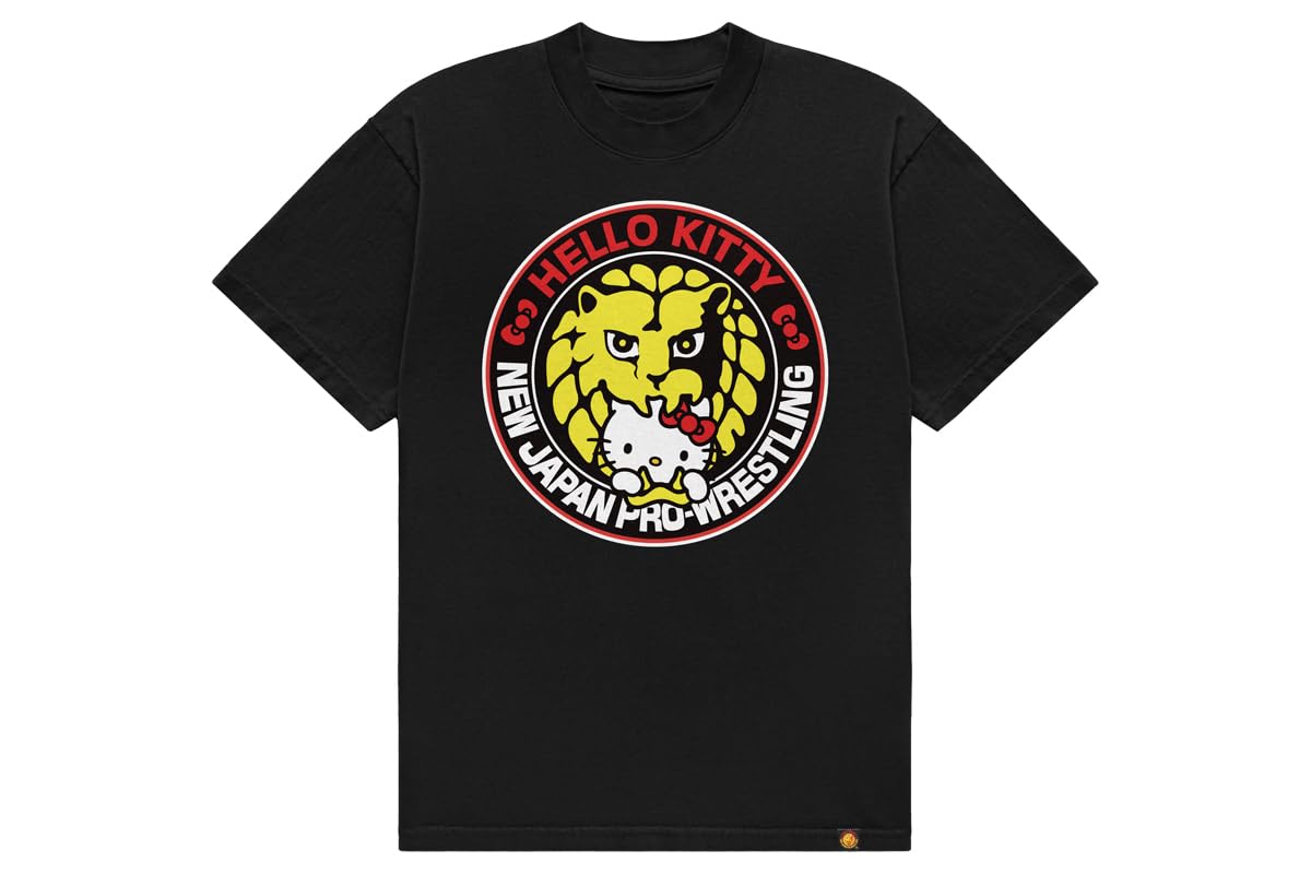 New Japan x Hello Kitty Collaboration HELLO KITTY meets 2026 L 7132104864 Pro-Wrestling T-Shirt Lion-mark