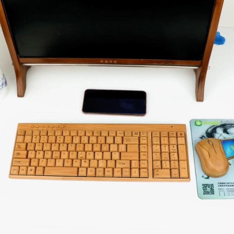 Kaufe Bambus Tastatur Maus Wireless Combo Set fr Laptop PC Bro USB Plug &  Play, natrliche Muse Tastatur Neuheit High-End-Geschenke zum Preis ab 53  | Joom