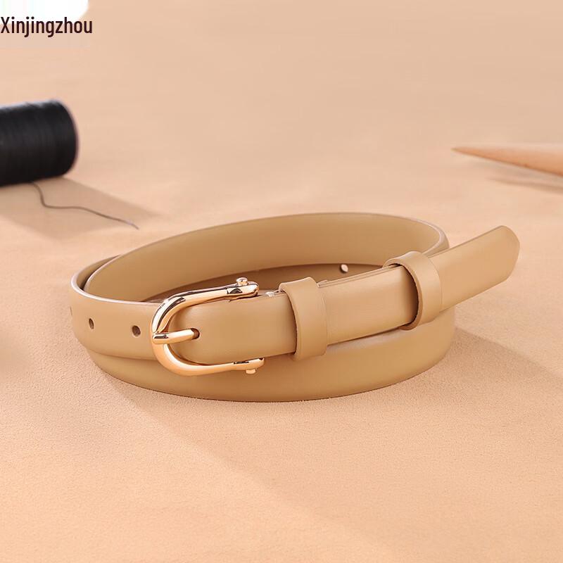 Xinjingzhou Women s Genuine Leather Thin Dress Belt 105cm