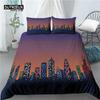 Home Living Luxury 3D City Print 2/3Pcs Comfortable Duvet Cover PillowCase Bedding Sets Queen and King EU/US/AU Size