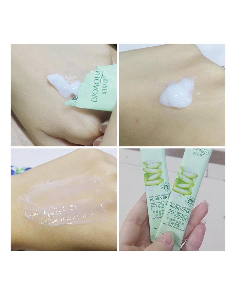 20 Stück Aloe Vera feuchtigkeitsspendende, erfrischende Multi-Effekt-Schlafmaske
