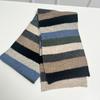 Gentle Atmosphere, Warm and Versatile Contrasting Colors, Striped Wool Knitted Scarf, Female Autumn and Winter Couple Scarf