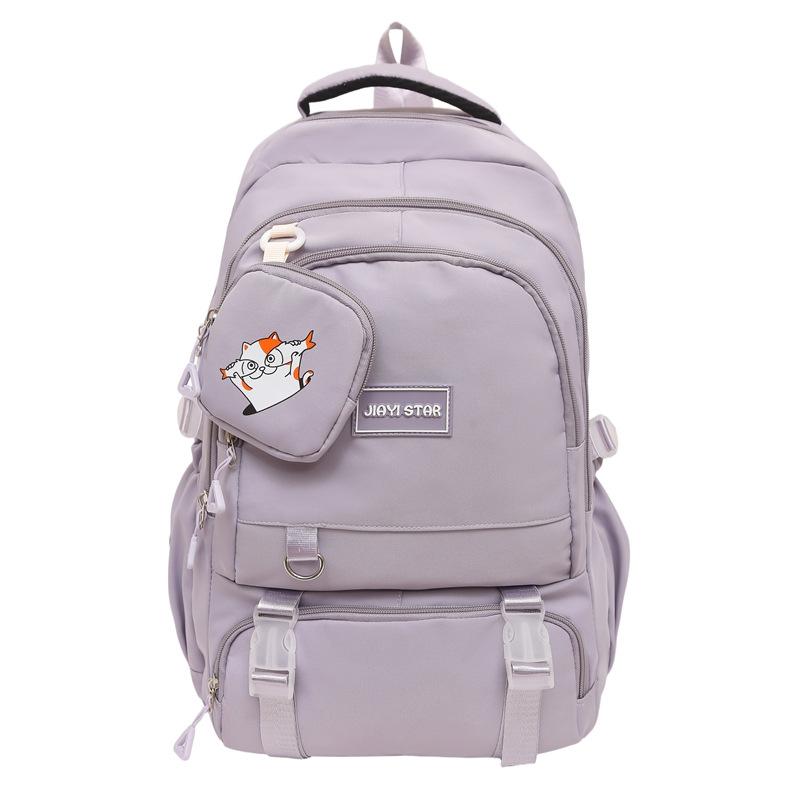 Schoolbag Schoolbag Ins Girls New Large Capacity Fashion Simple Versatile Junior High School High School Student Backpack