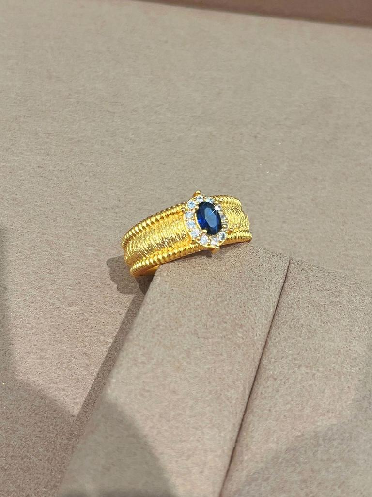 Same Pigeon Egg Blooming Chinese Ring Women'S High-End Sense Retro Temperament High-Value Ring