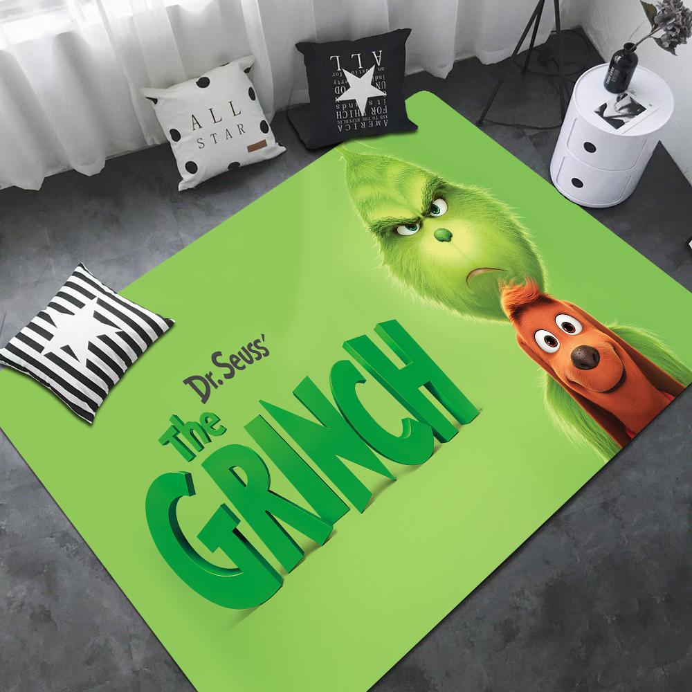 Tappetini per la stanza del cartone animato THE G-GRINCH Più economici Antiscivolo Moderno Soggiorno Balcone Stampato Tappeto di Benvenuto