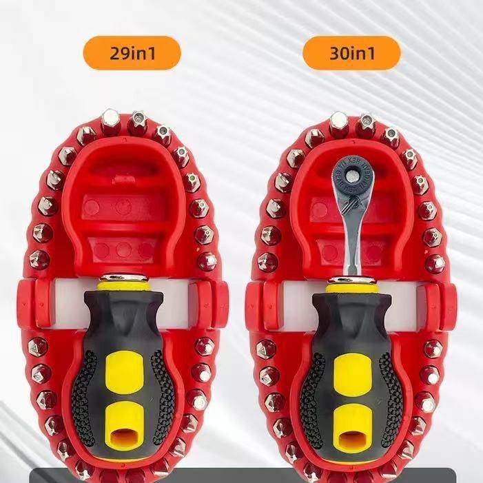 Portable Multi-Functional 30-in-1 Cross-Head Tooth-Shaped Screwdriver Set