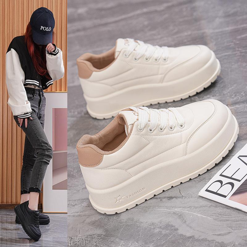 Women's Spring and Autumn Korean Style Board Shoes Students Casual Sports Thick Bottom Bread Shoes