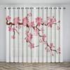 Chinese Style Natural Scenery Curtains Mountains Rivers Lakes Flowers Plants Elegant Curtains 2 Panels Living Room Bedroom Decor