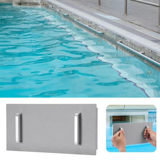 Wide Mouth Skimmer Cover Above Ground Pool Skimmer Lid with Handle 12"x6" Skimmer Plate Cover for SP1091WM SP1094 K002WBX Winter Protection