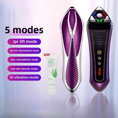 Nou Instrument de Frumusețe Casnic Introducător de Lumină Colorată Masaj Facial cu Microcurent Efect de Lifting și Fermitate