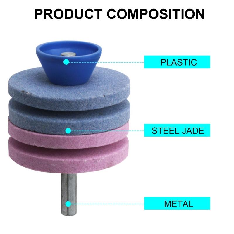 Multipurpose Quick Sharpening Stones for Lawnmower Portable Sharpeners Grinding Drill Cuts Garden Maintenance Tool 4pcs