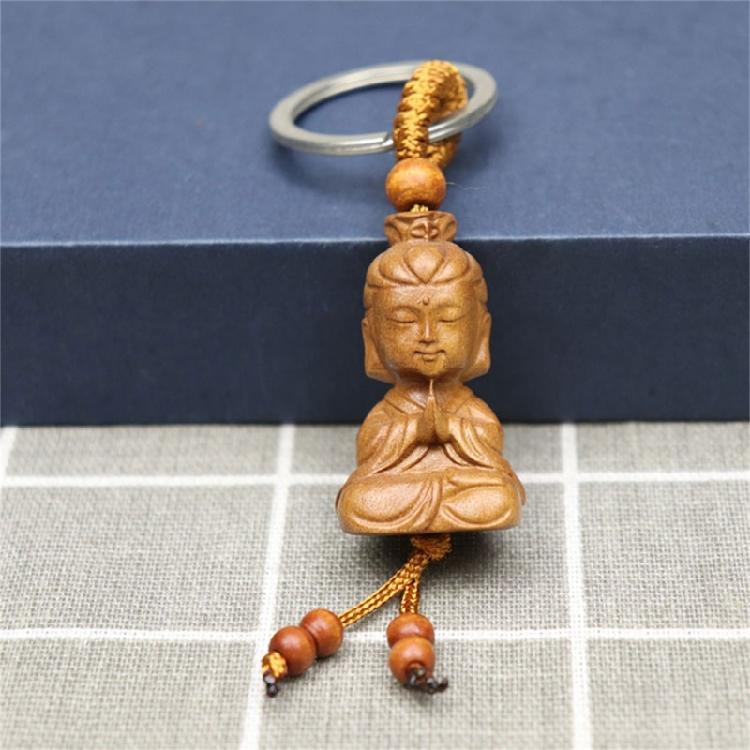 Versatile Buddhas Pendant Keychain Wealth Luck Keyring for Everyday Use
