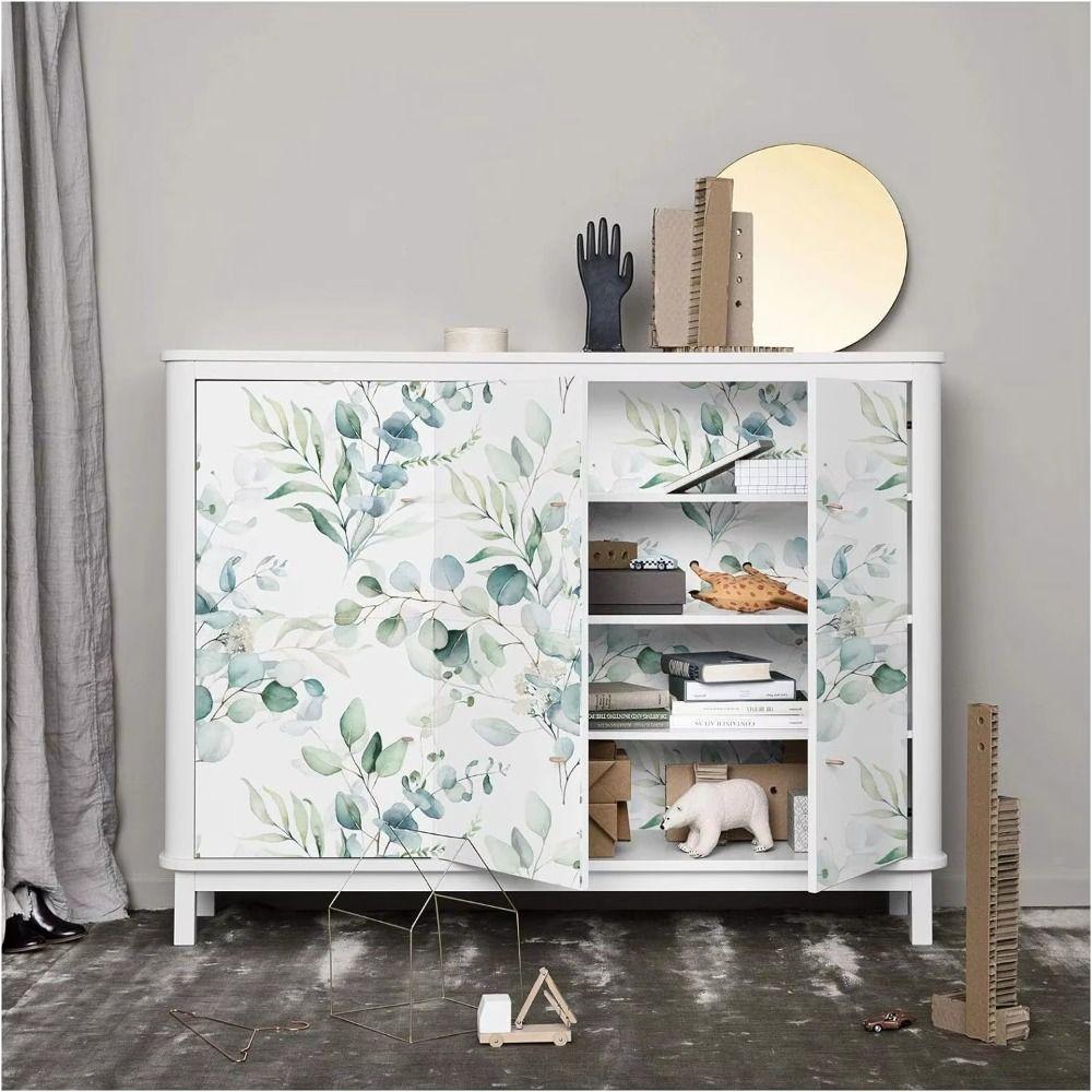 Seamless Stick Wallpaper Eucalyptus Leaf Wall Sticker Self Adhesive Wallpaper Home Decor