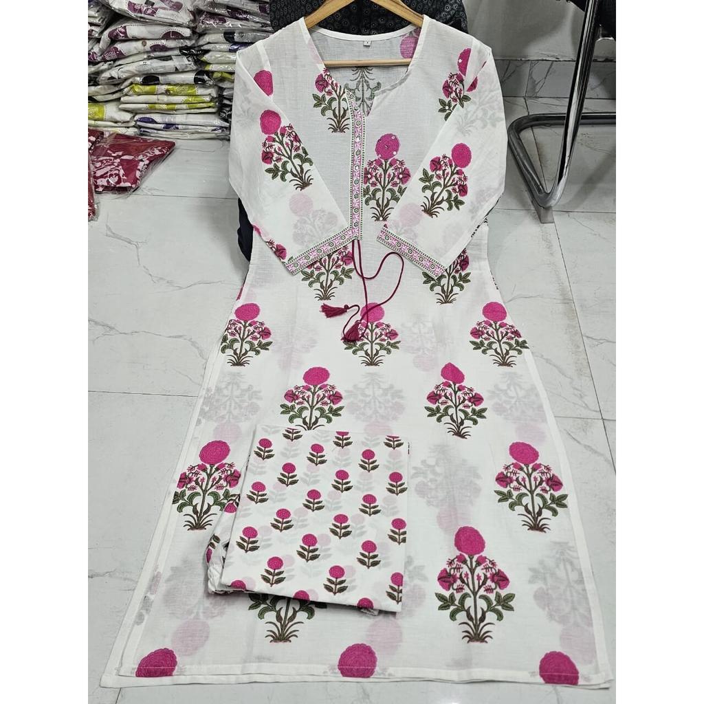 Indian Designer Top Tunic Kurta Pant Dupatta Set Women Bollywood Ethnic Kurti SC-2179