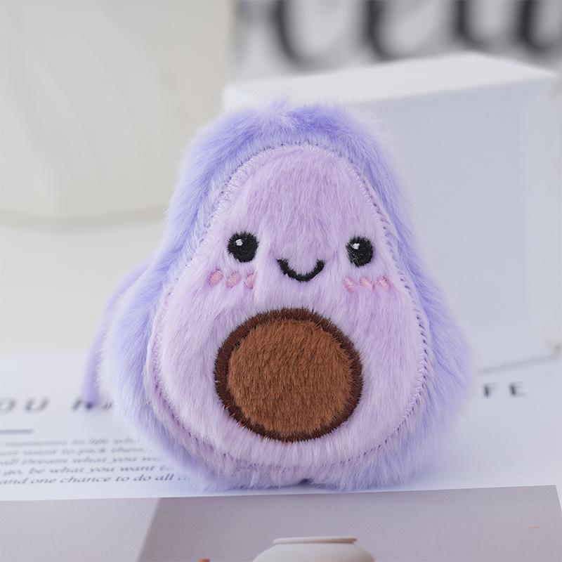 Avocado Plush Pendant Keychain - Cute Hanging Ornament Doll for Bags