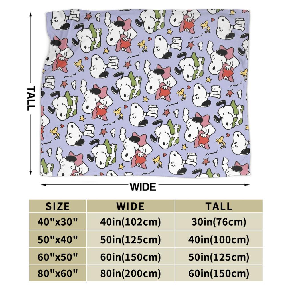 Snoopys Woodstock Blanket Cartoon Flannel Throw Blankets Summer Air Conditioning Decoration Soft Warm Bedsprea,