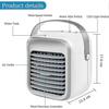 Qinux Airgo Mini Ochlazovač vzduchu Přenosný Ochlazovač vzduchu Ventilátor Klimatizační Jednotka Chladič Čistič Stůl Ložnice Pracovna,hw