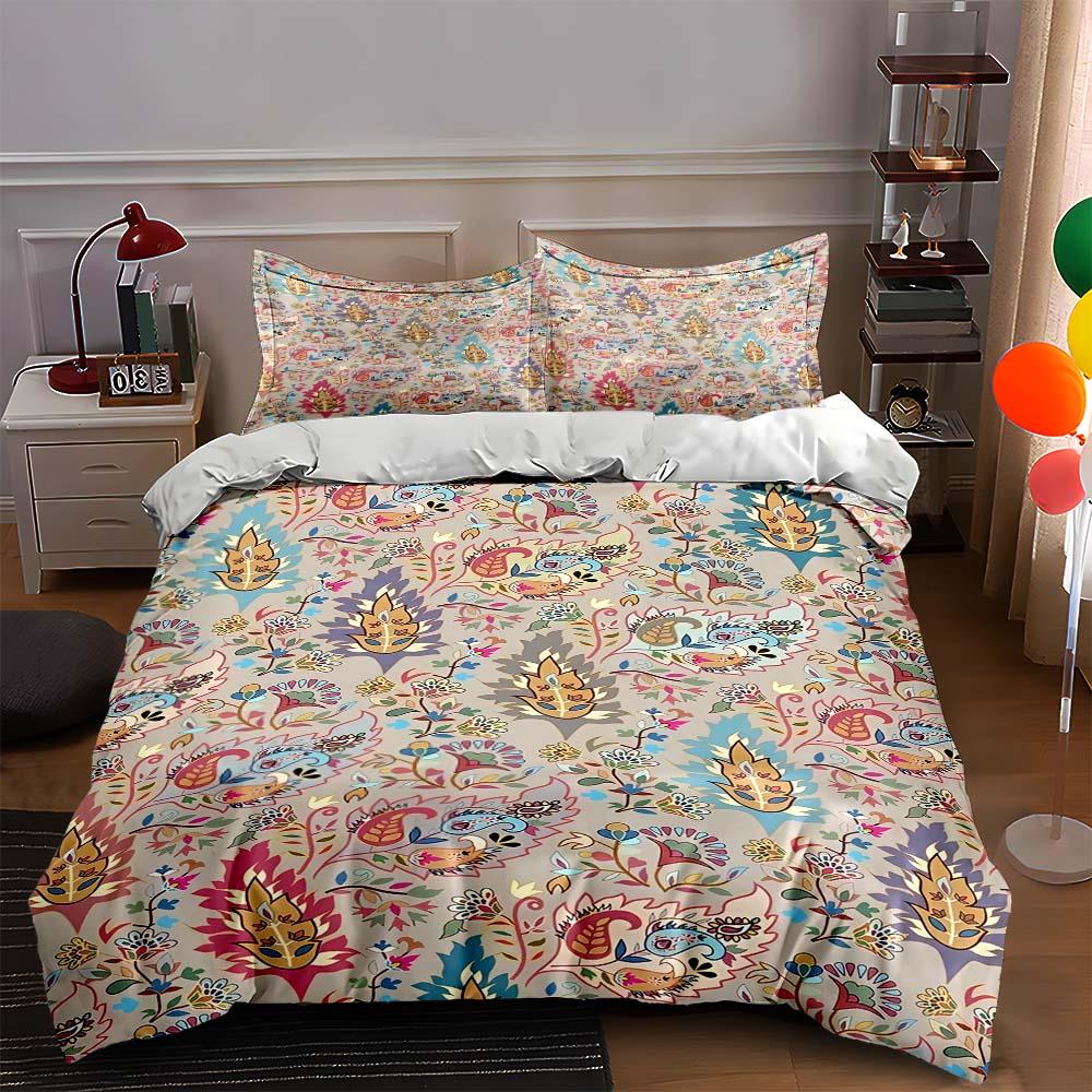 

Floral, colorful, intricate Bedding Duvet cover sets Duvet covers Pillowcases gifts (1 * Duvet Cover 2 * Pillowcases, without duvet insert) 135x200cm