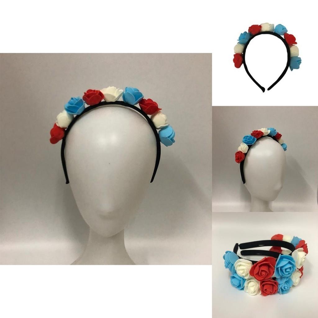 Elegant Flower Hair Accessories Headband For The Queen's 70th Platinum Jubilee Union Jack Inspired Design