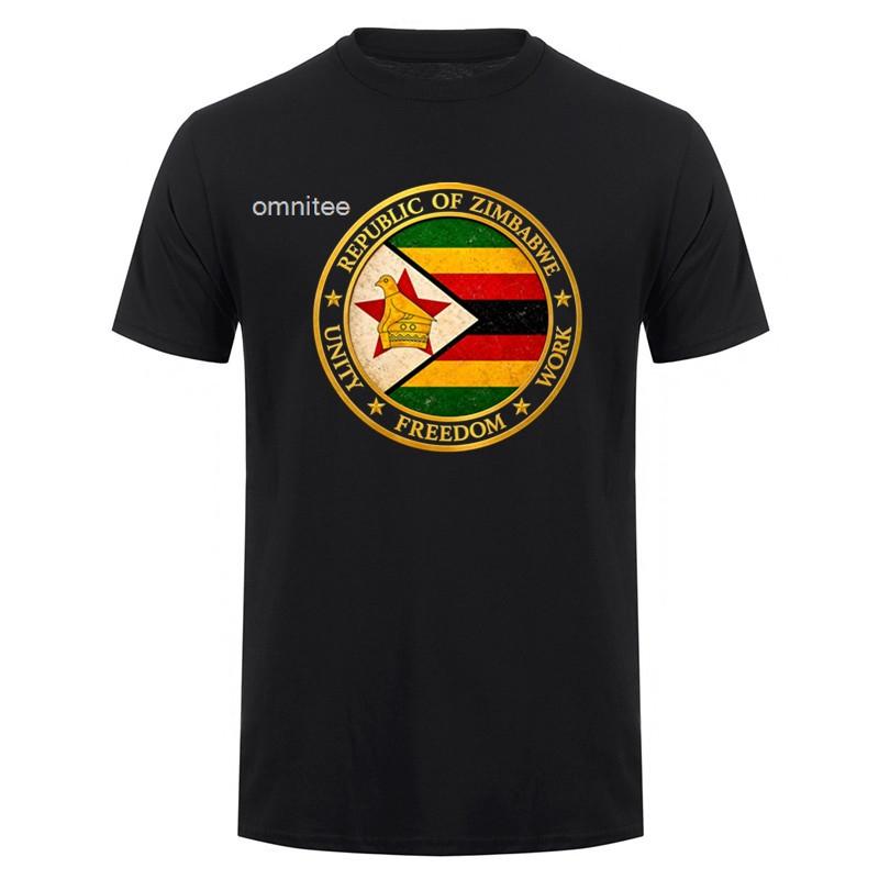 ITS IN MY DNA Simbabwe T-Shirts Grafik Baumwolle Streetwear Kurzarm Geburtstag Simbabwische Flagge Afrika Geschenk T-Shirt Unisex HJ046