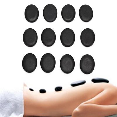 12 Stück 3*4 cm Massagesteine Massage Lava Natürliche Energie Massage Set Spa Stein
