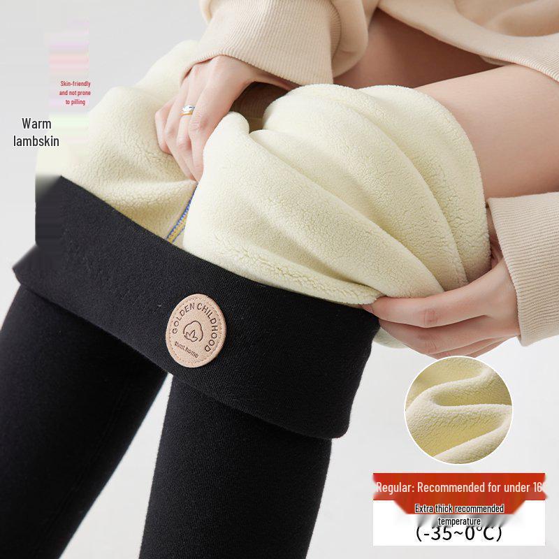 High Waist Fleece-Lined Grey Lambswool Leggings - Thick, Warm & Slimming for Autumn/Winter 2025