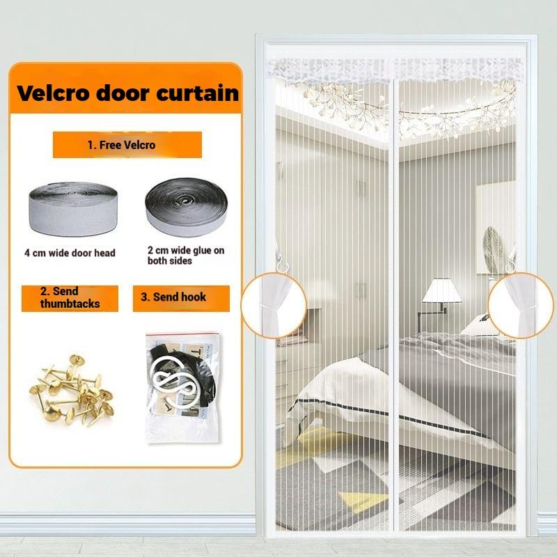 Multisize Anti-Mosquito Net Self-adhesive Anti-Mosquito Curtain Anti Bug Insect Mesh Net No Punching Automatic Closing Curtains