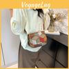 Trendy Retro Square Bag With Stitching Elements Stylish Casual Crossbody For Women