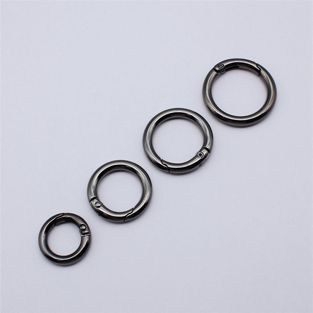 Gunmetal Spring Ring Clasps Round Connectors For Jewelry Making Materials