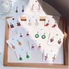 Cartoon Santa & Reindeer Stud Earrings | Cute Christmas S925 Silver Earrings for Girls