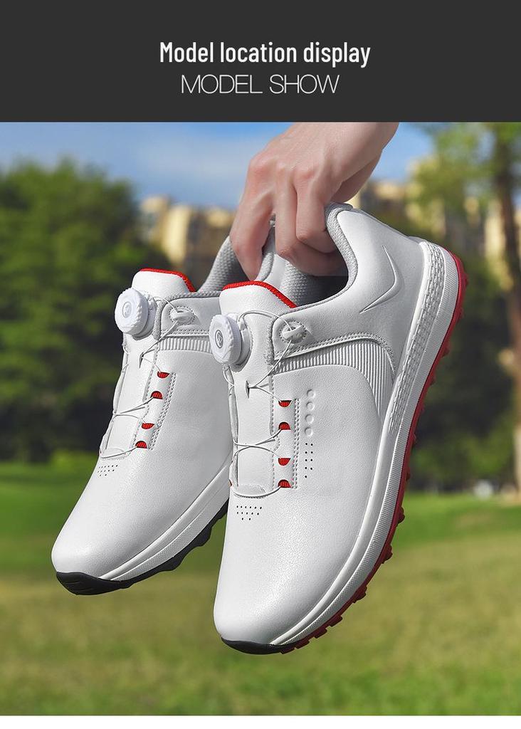 Men's Spikeless Golf Shoes Large Size 40-47 - Professional Outdoor Training Footwear