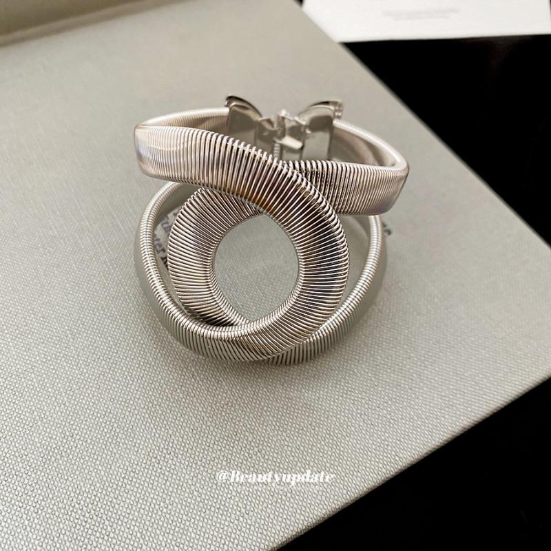 Metal texture twisted winding bracelet niche personality trend bracelet fashion spice girl design sense jewelry women