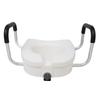 Toilet Seat Riser with Adjustable Removable Padded Arms and Fixed Lock High Load Bearing Raised Toil