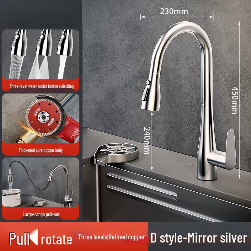 TLXT Pull-Out Kitchen Sink Faucet