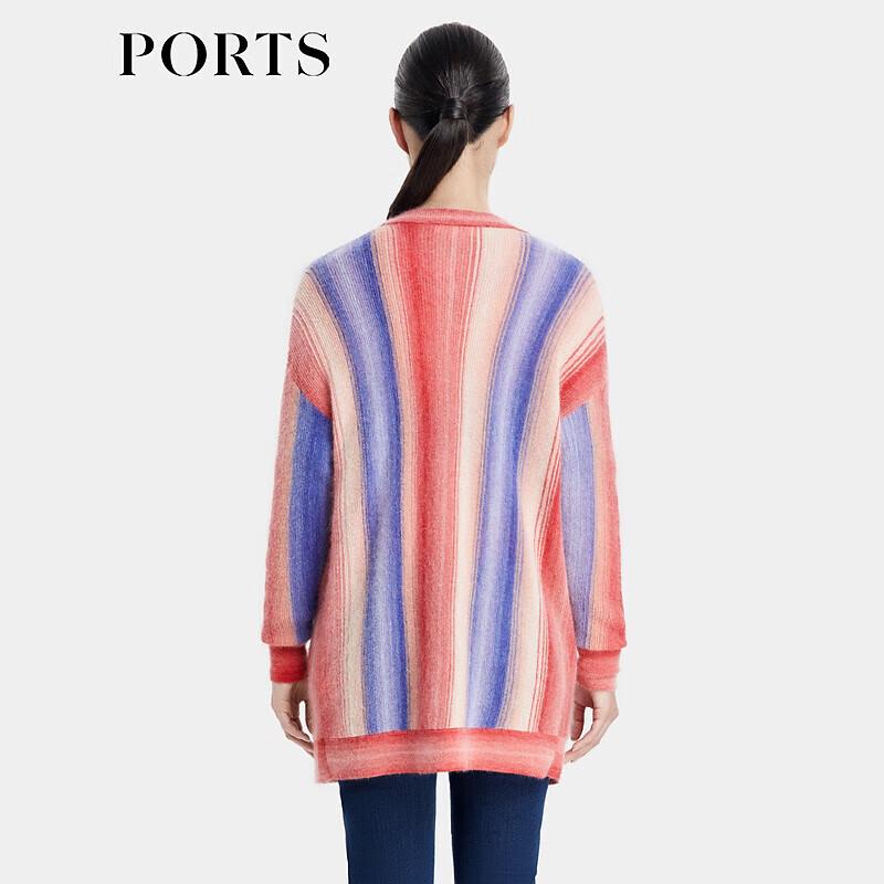 PORTS Women's Gradient Stripe Knit Cardigan