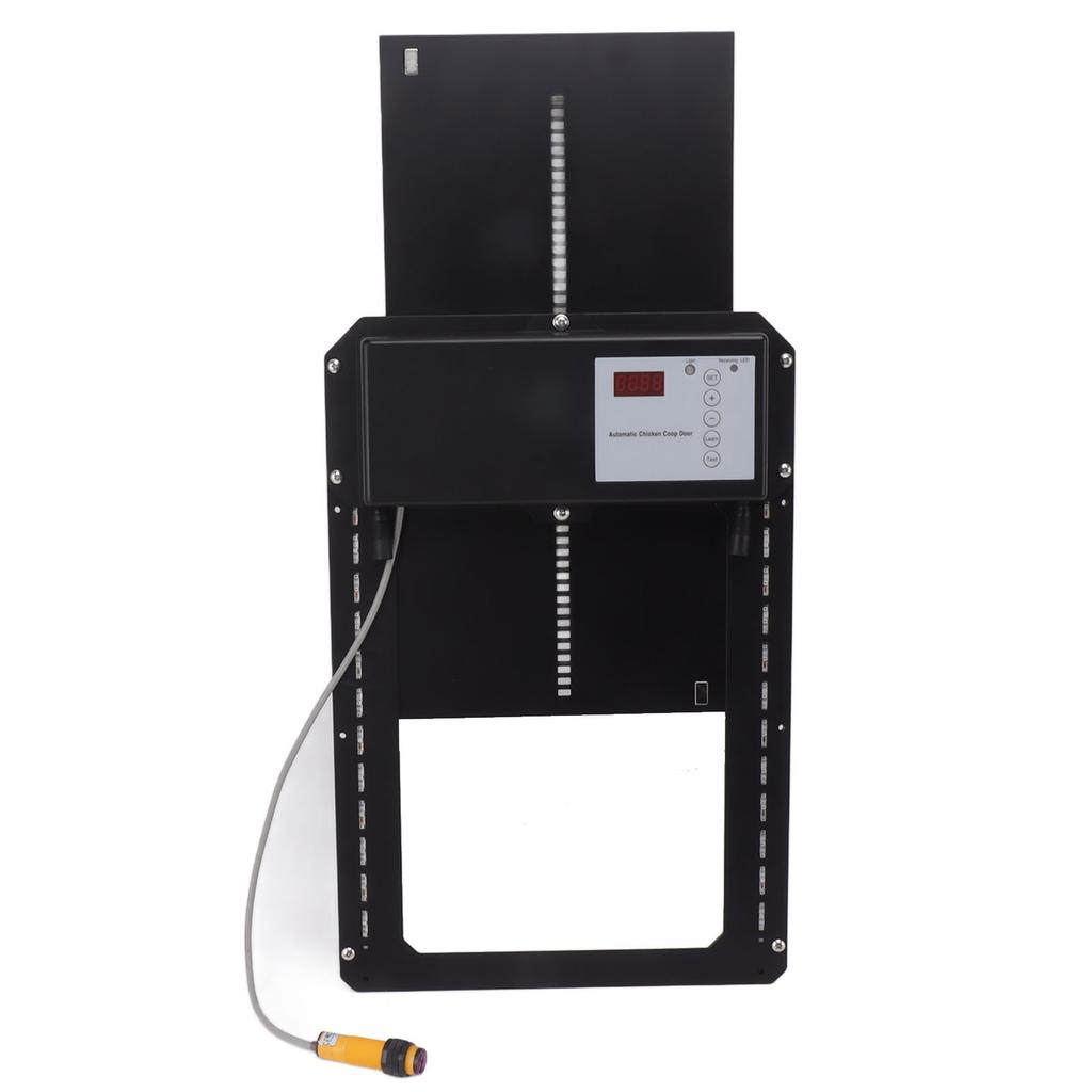 Hühnerstalltür, solarbetrieben, Lichtsensor, Timer, Einklemmschutz, Türöffner mit Fernbedienung, IP44
